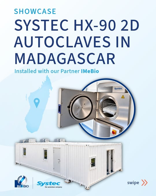 Autoclavi a doppia porta Systec integrate in laboratori BSL-3