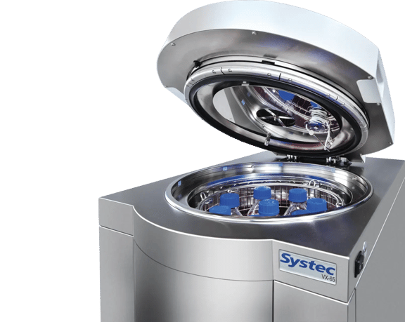 Autoclave verticale aperta a pavimento della serie Systec VE