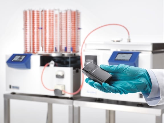 Modulo Systec Mediafill Pager per la segnalazione wireless dello stato durante il riempimento dei supporti nutritivi